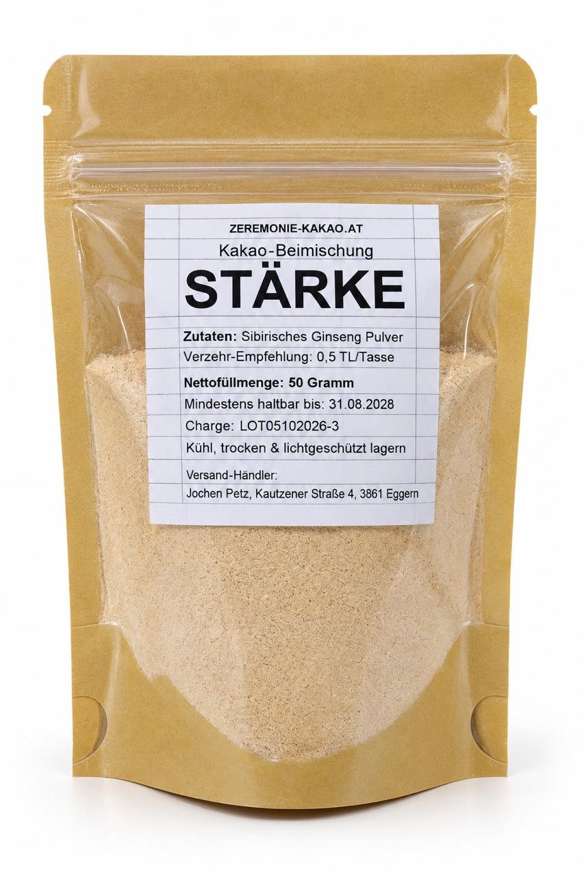 Kakao-Beimischung STÄRKE (Sibirischer Ginseng)